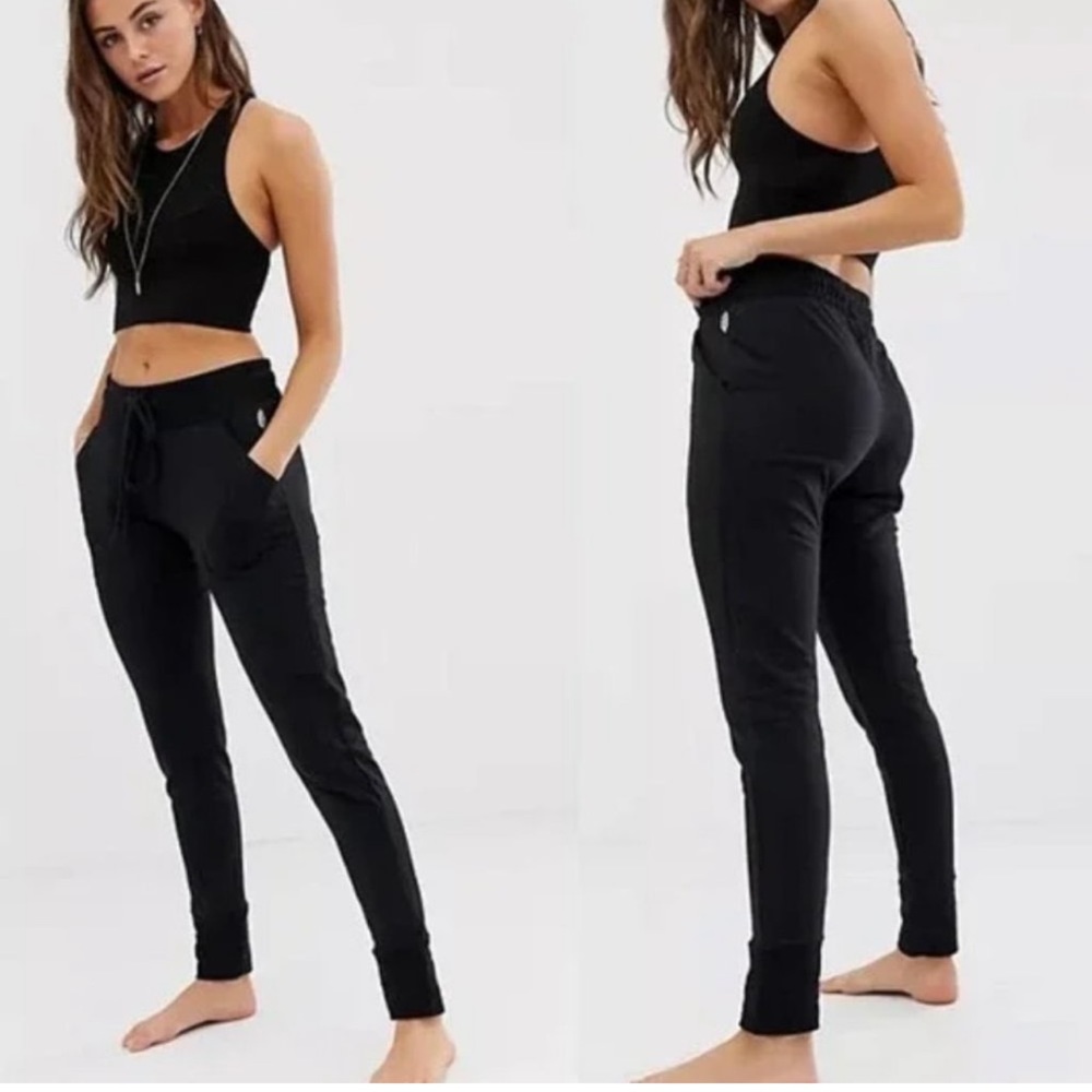 Free People Sunny Black Skinny Jogger Sweatpants